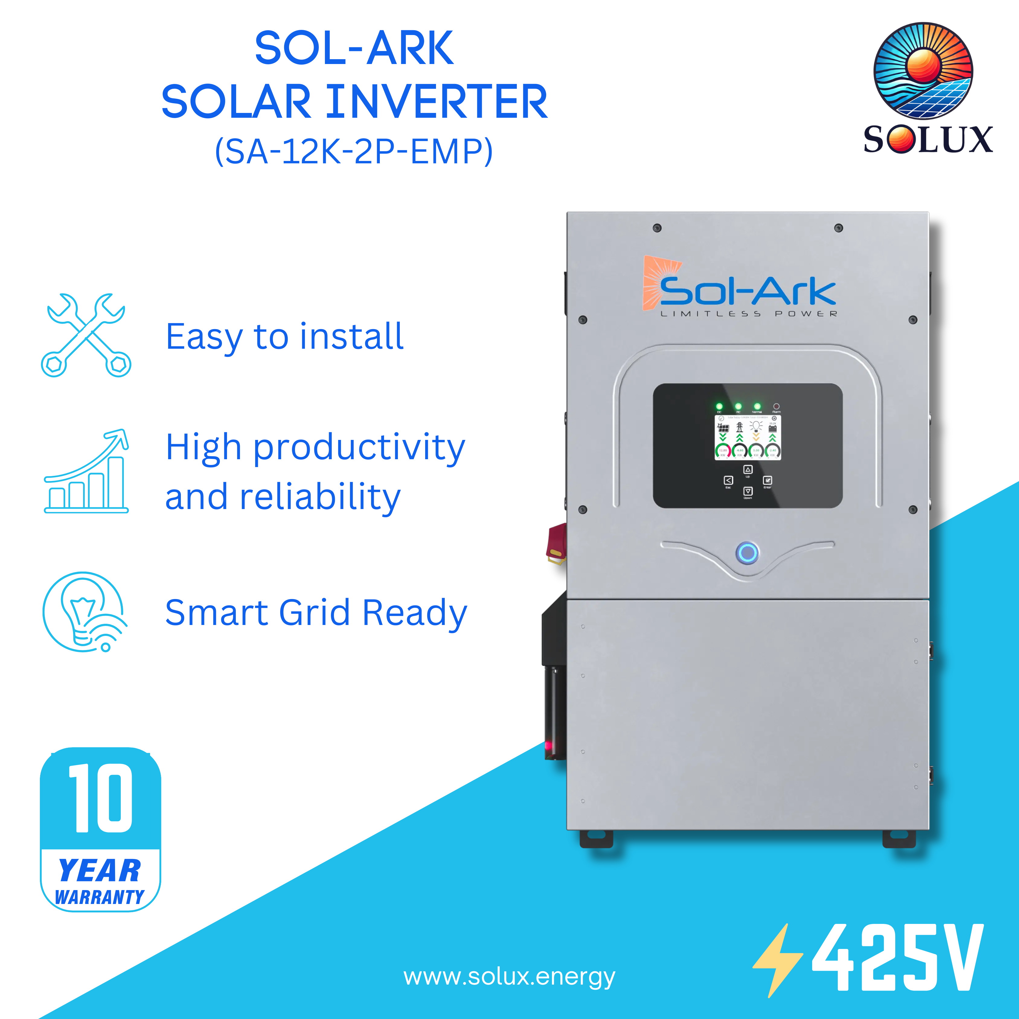 This is an image of Sol-Ark 12k Hybrid Inverter with EMP